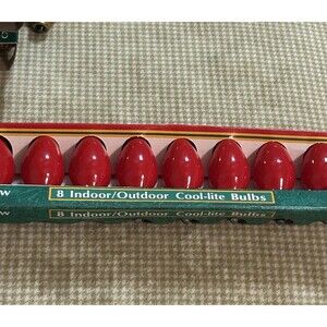 Vintage 8 Pack C 7.5-8 Watt Indoor/Outdoor Bulbs Kmart: Red